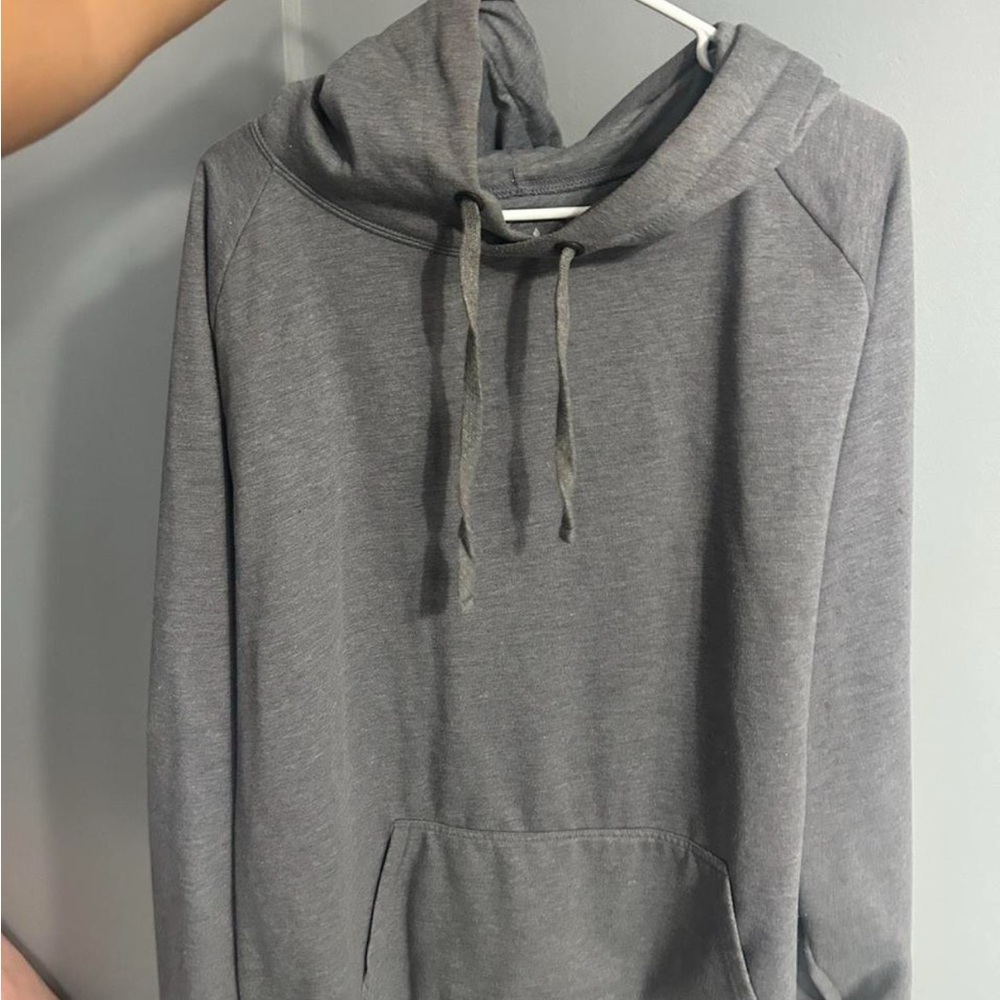 Gray Hoodie with Drawstring
